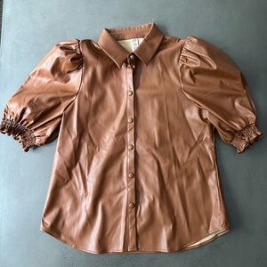 Anthropologie Gray Button Down Shirt